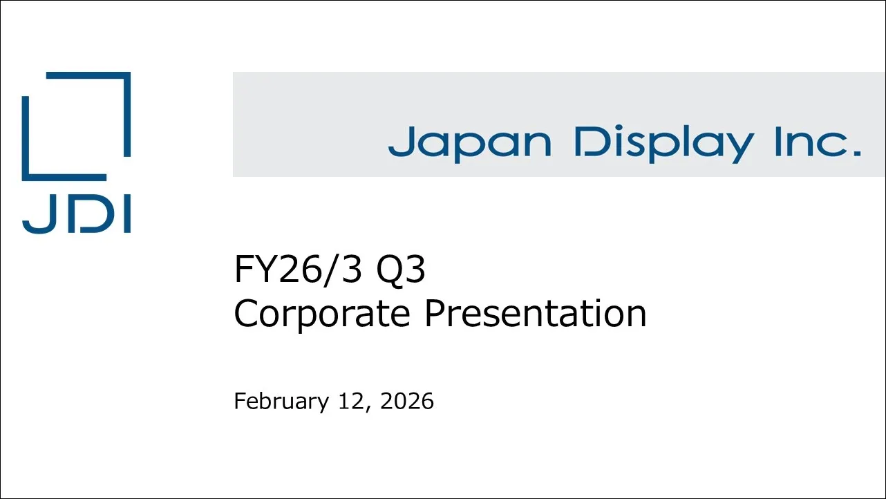 FY26/3 Q3 Corporate Presentation